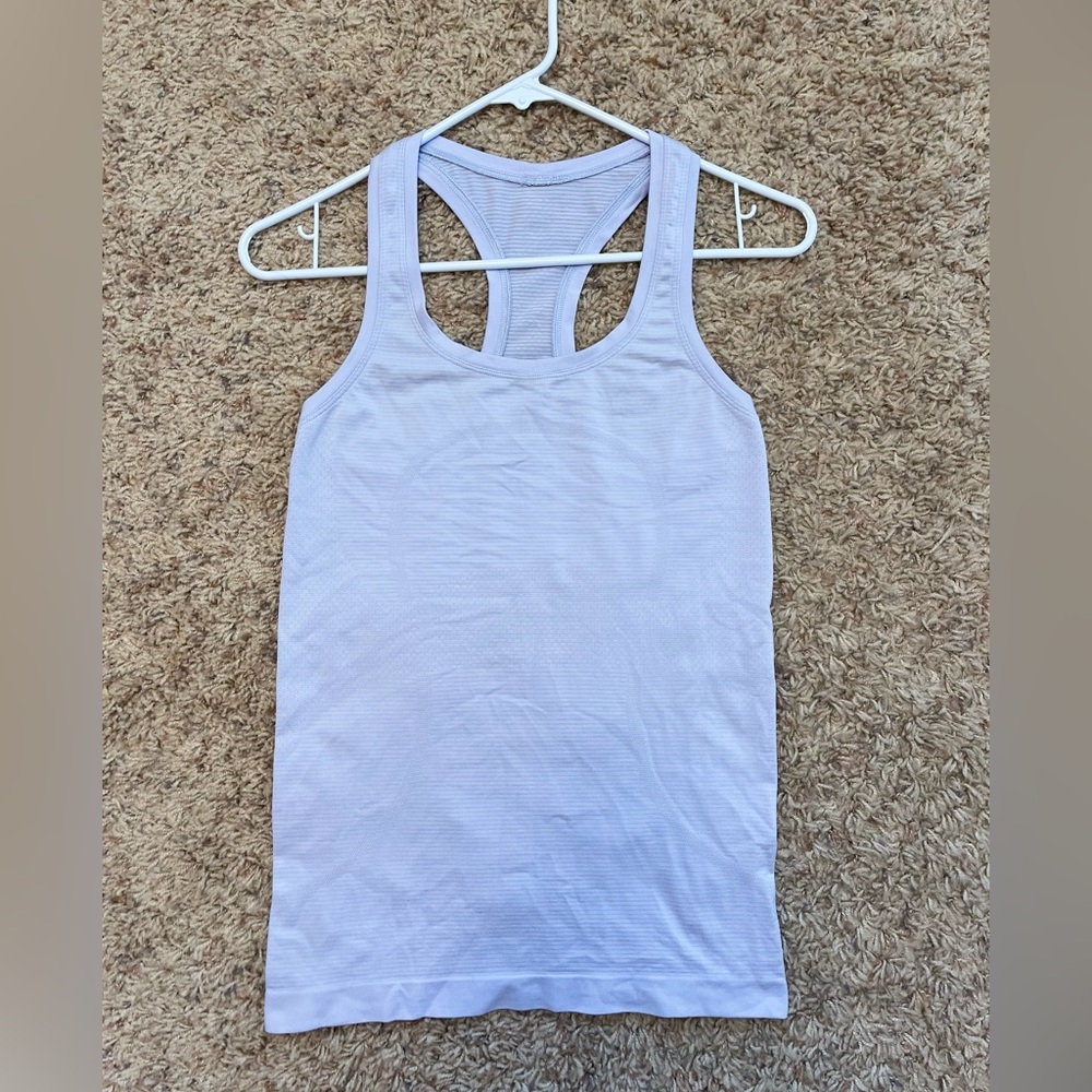 Lululemon swiftly tech racerback tank size 4 lavender color